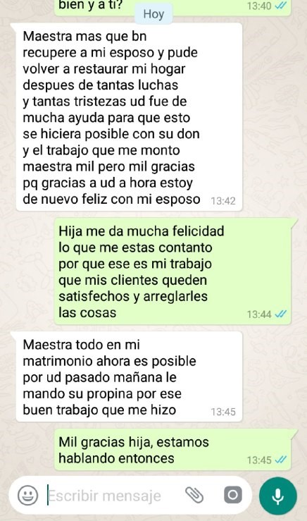 Testimonio de Servicio consultorio amarres de amor para parejas , Nancy Vidal (1)