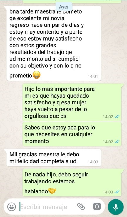 Testimonio de Servicio consultorio amarres de amor para parejas , Nancy Vidal (4)