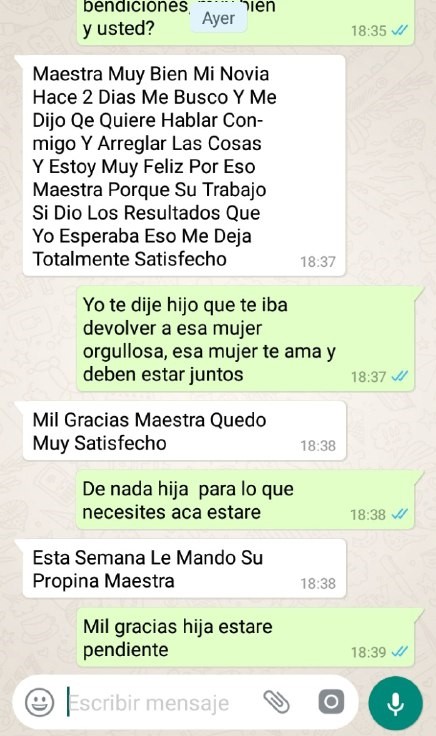 Testimonio de Servicio consultorio amarres de amor para parejas , Nancy Vidal (5)